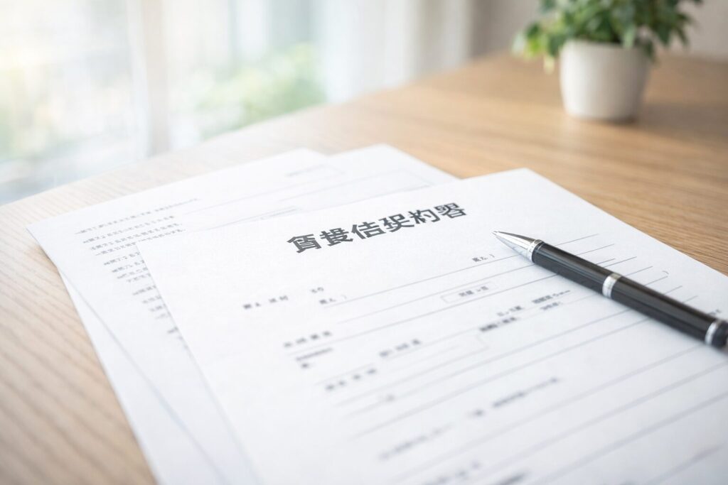 マンスリーマンション 契約書